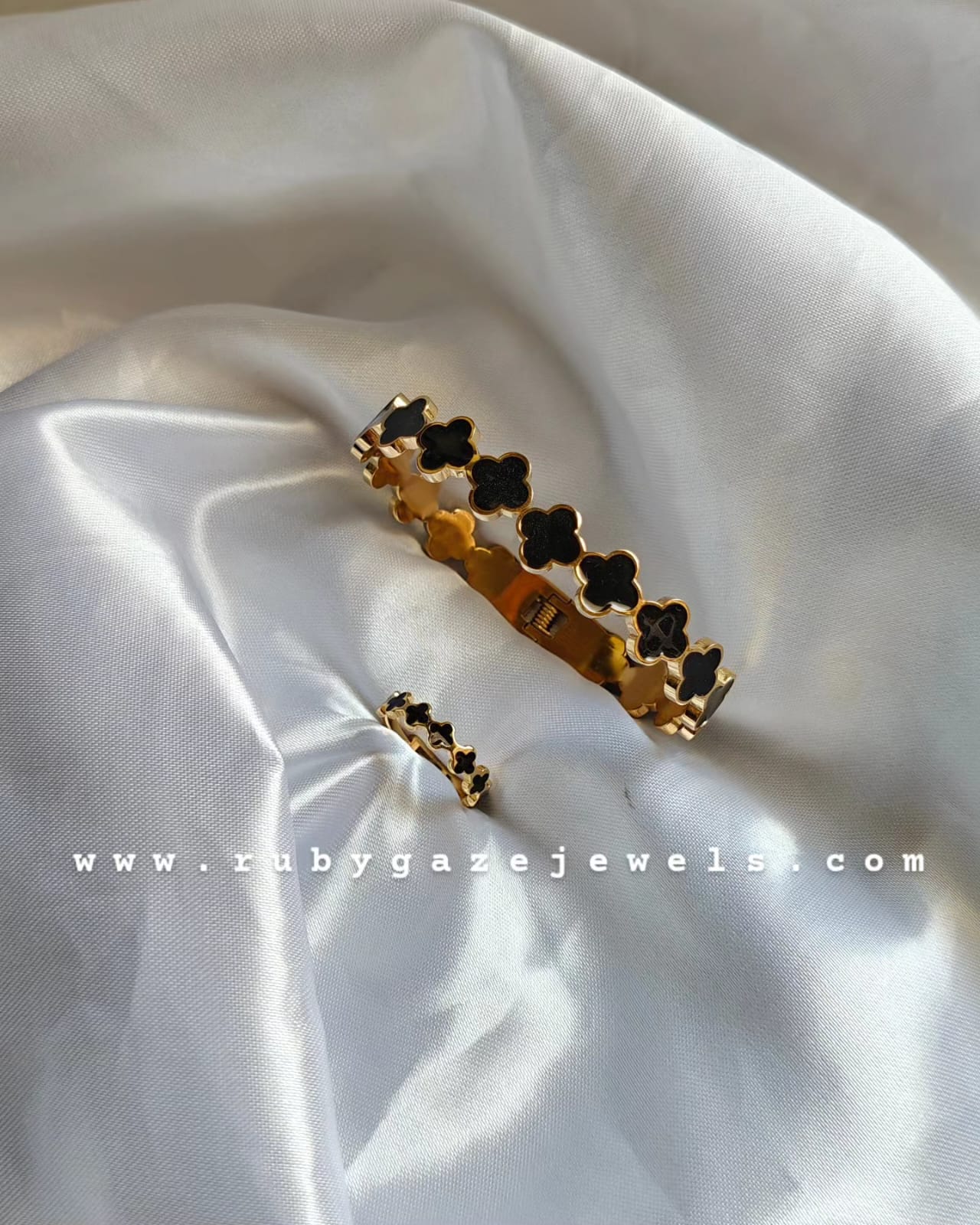 Gold-Plated Bangle and ring Set