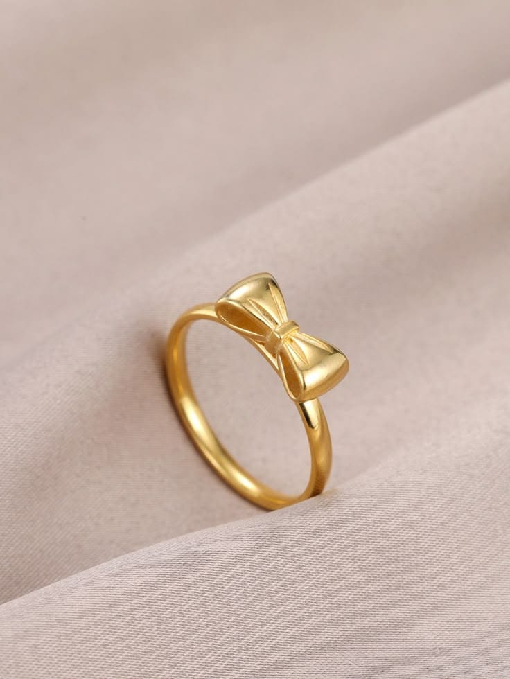 Bow Gold plated ring