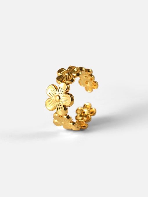 Floral Gold plated ring