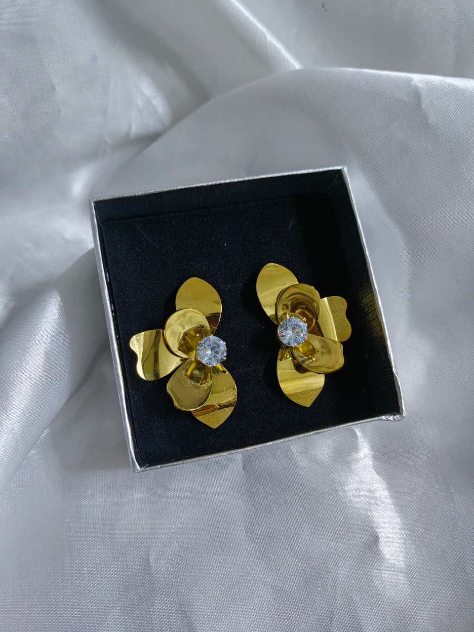 Golden Orchid Gold plated earrings