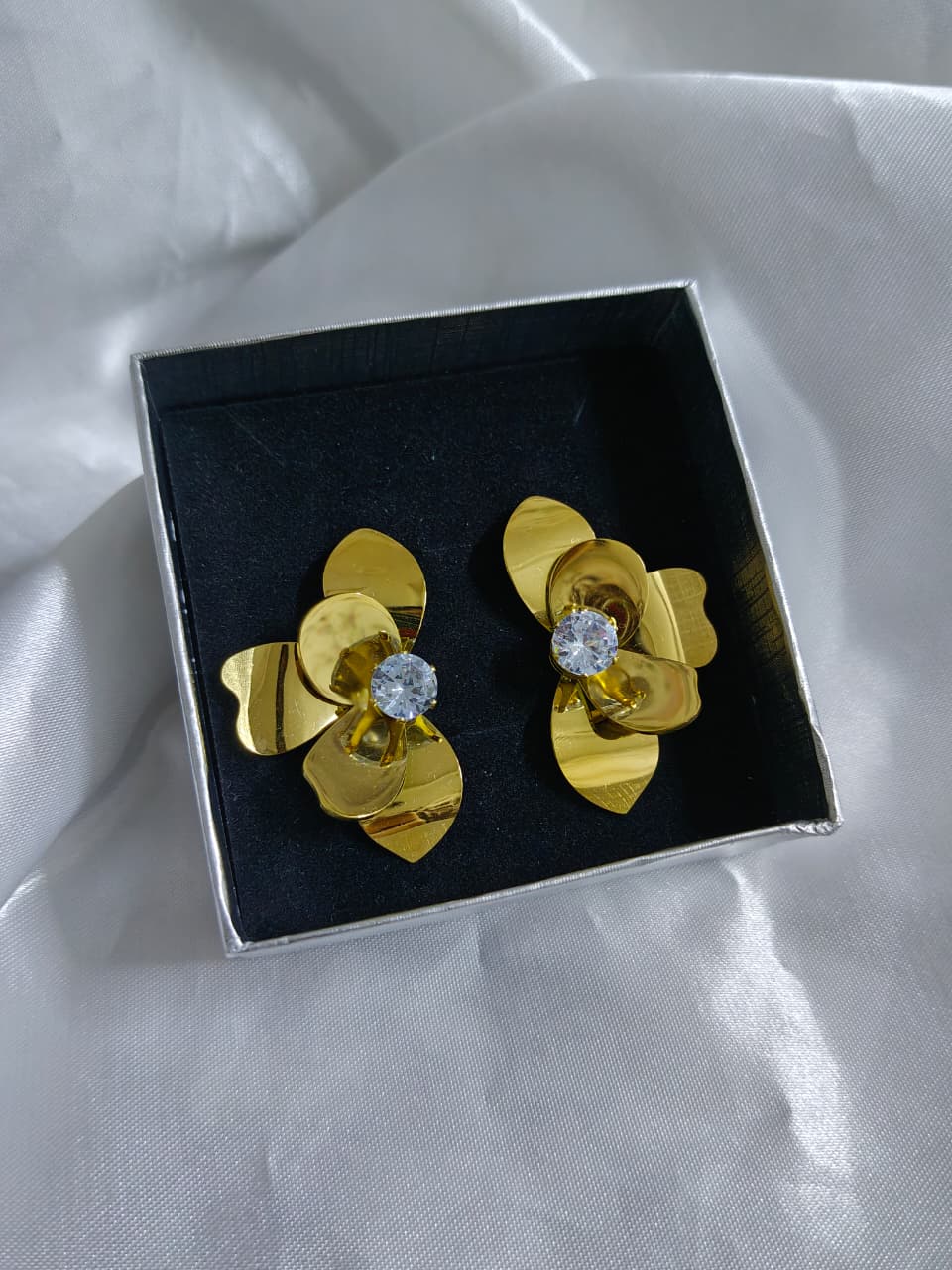 Golden Orchid Gold plated earrings