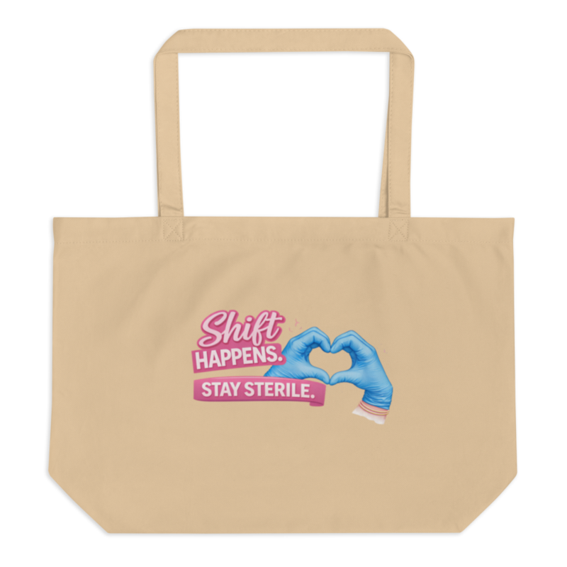 Shift Happens Large Organic Tote Bag