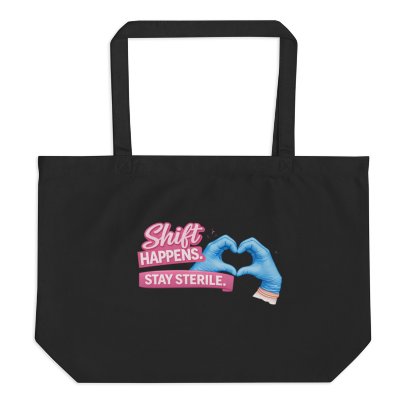 Shift Happens Large Organic Tote Bag