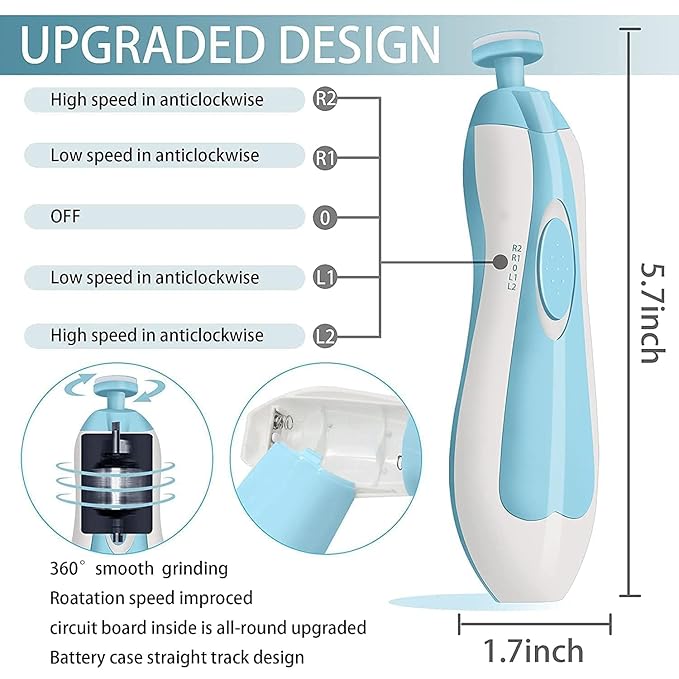 Baby electric nail trimmer for new born