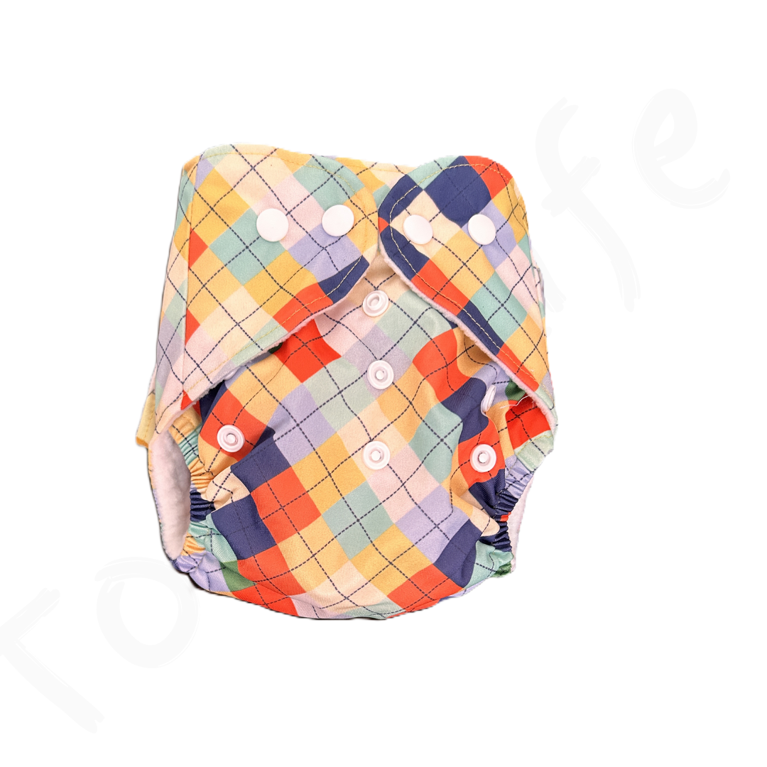 Eco-Friendly, Reusable printed cloth diaper pack of (1 diaper and 1 insert Assorted)