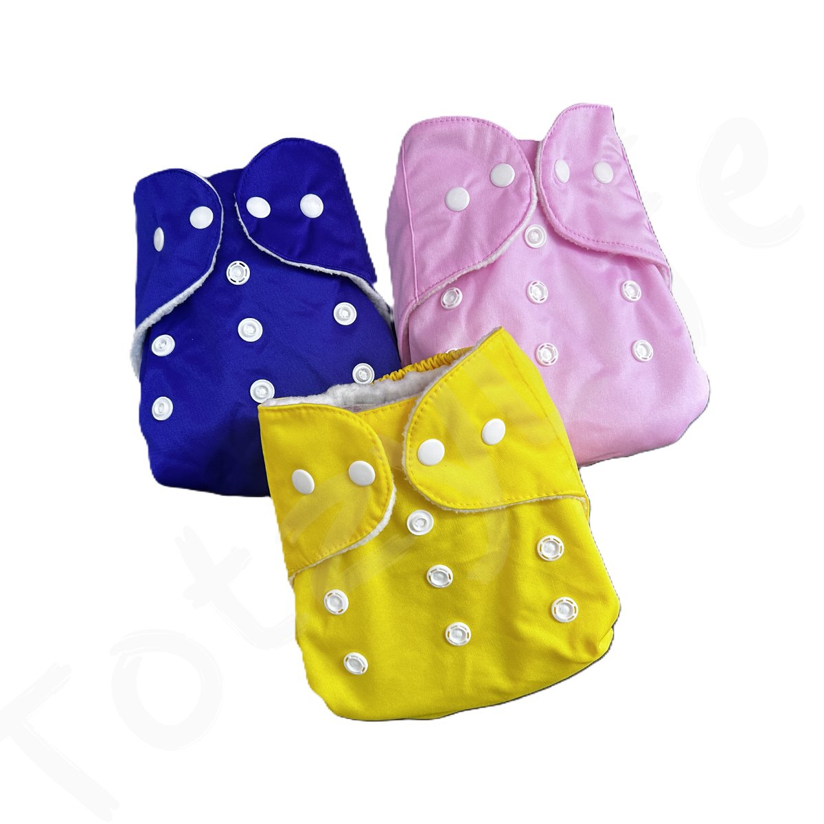 Eco-Friendly, Reusable cloth diapers (pack of 3 diapers and 3 inserts)