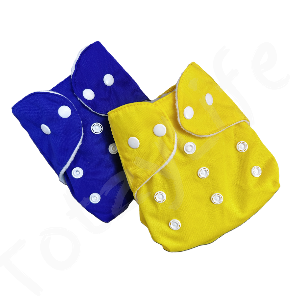 Eco-Friendly, Reusable plain cloth diapers (pack of 2 diapers and 2 inserts)