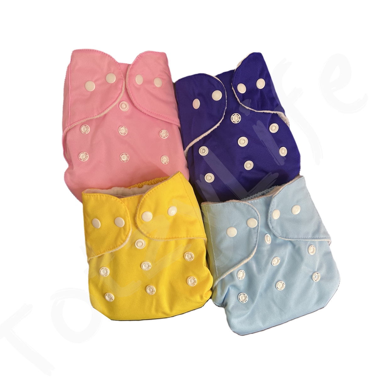 Eco-Friendly, Reusable cloth diapers (pack of 4 diapers and 4 inserts)