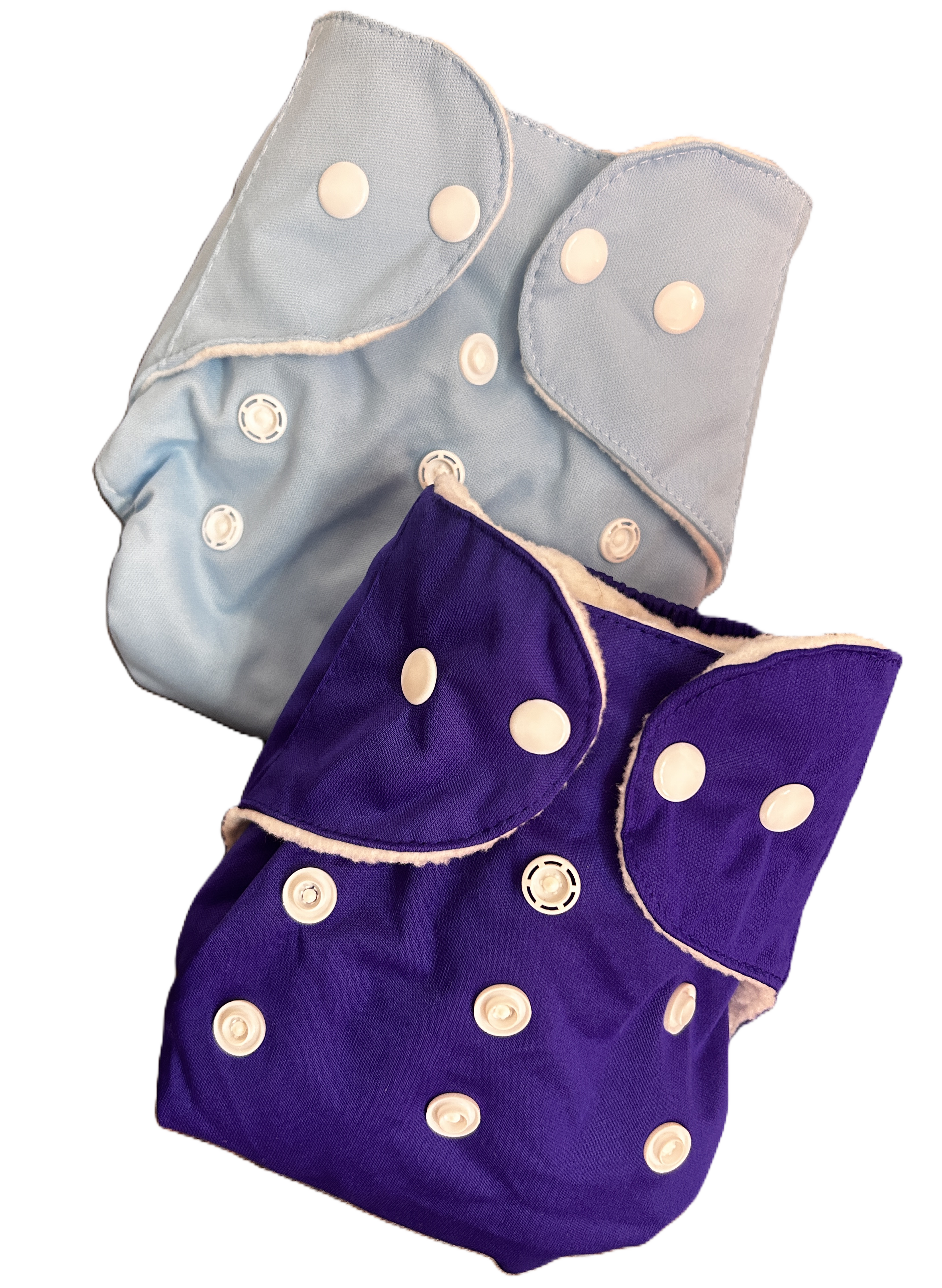 Eco-Friendly, Reusable plain cloth diapers (pack of 2 diapers and 2 inserts)