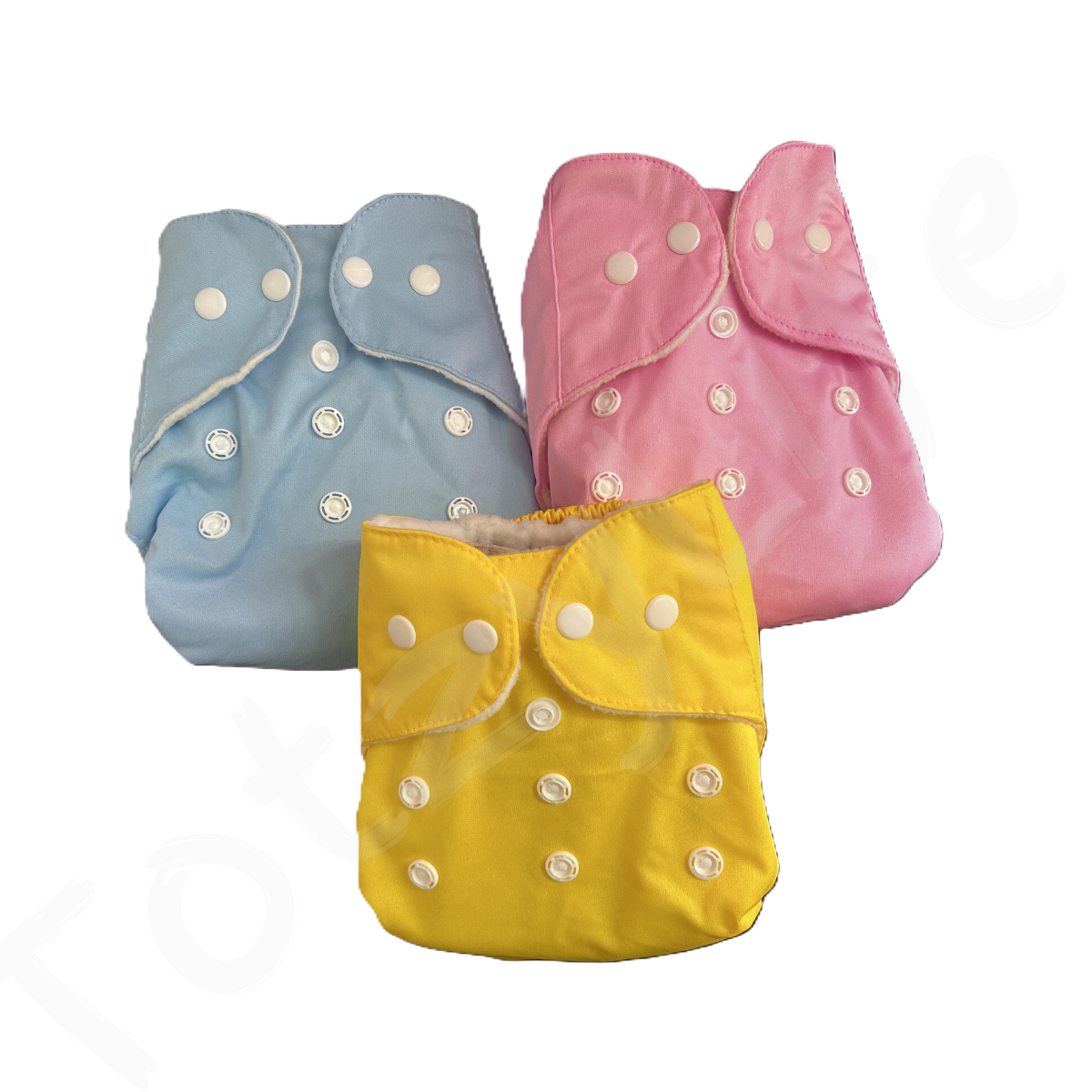 Eco-Friendly, Reusable cloth diapers (pack of 3 diapers and 3 inserts)