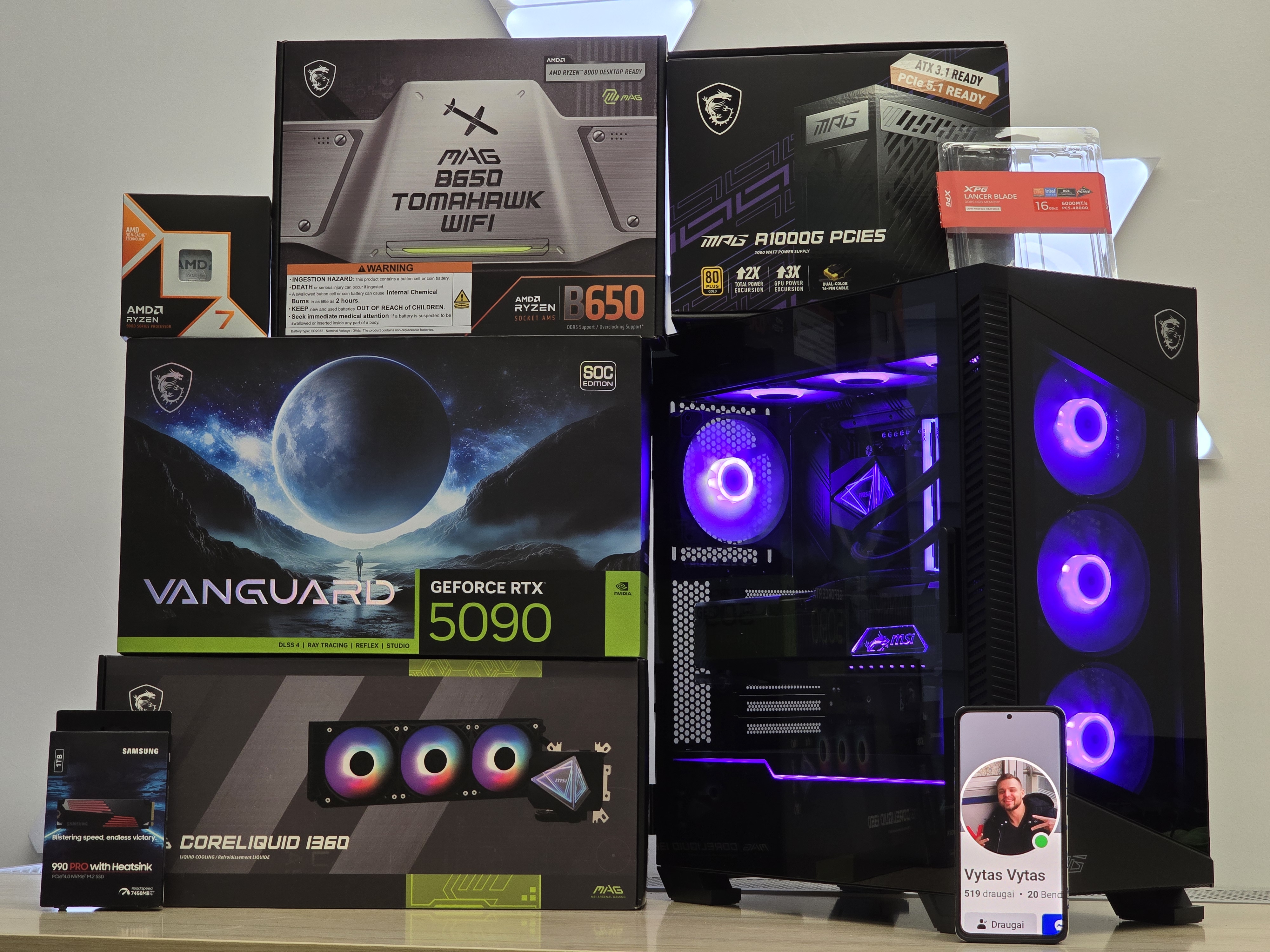 RTX 5090 su Ryzen 7 9800X3D