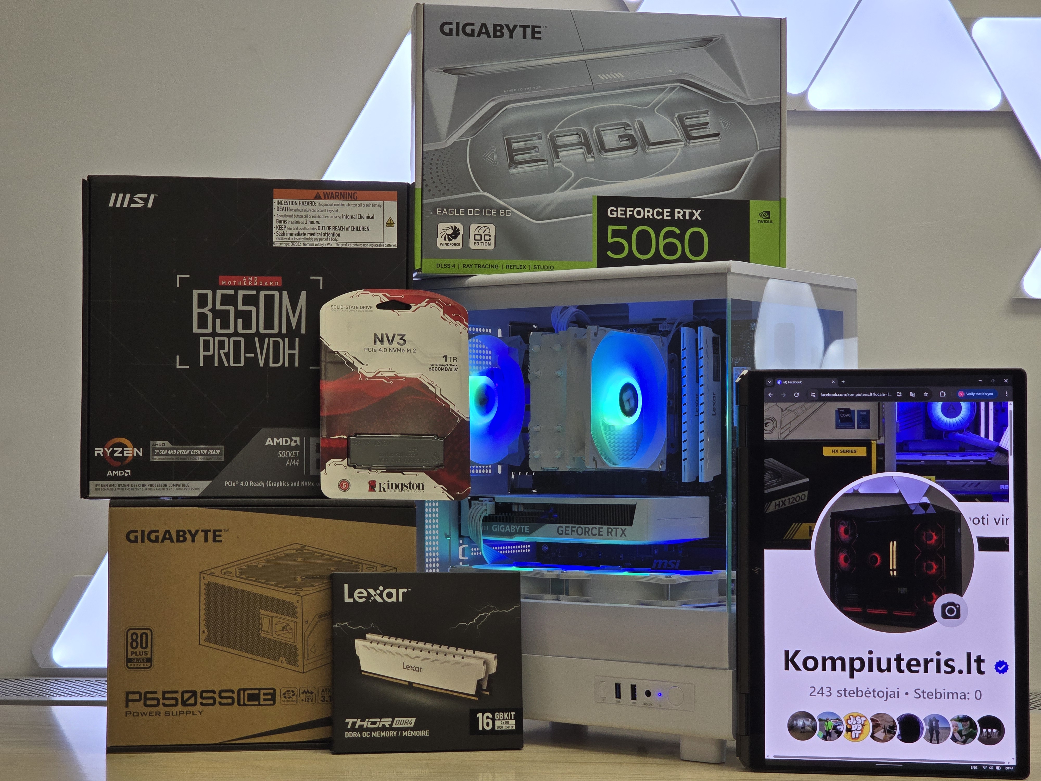 Ryzen 5 5600 su RTX 5060 8GB Kompiuteris