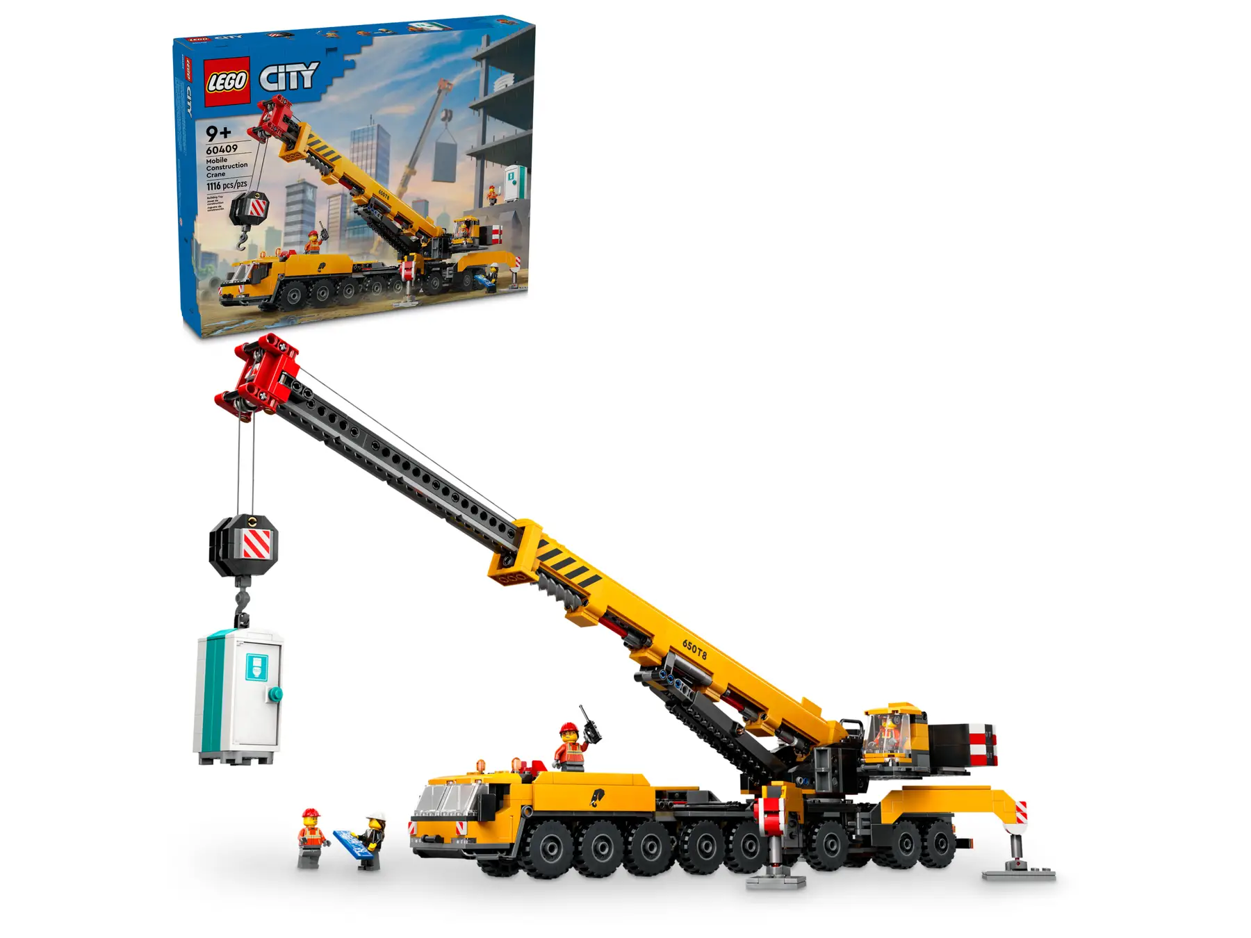 LEGO® City Geltonas mobilus statybų kranas 60409