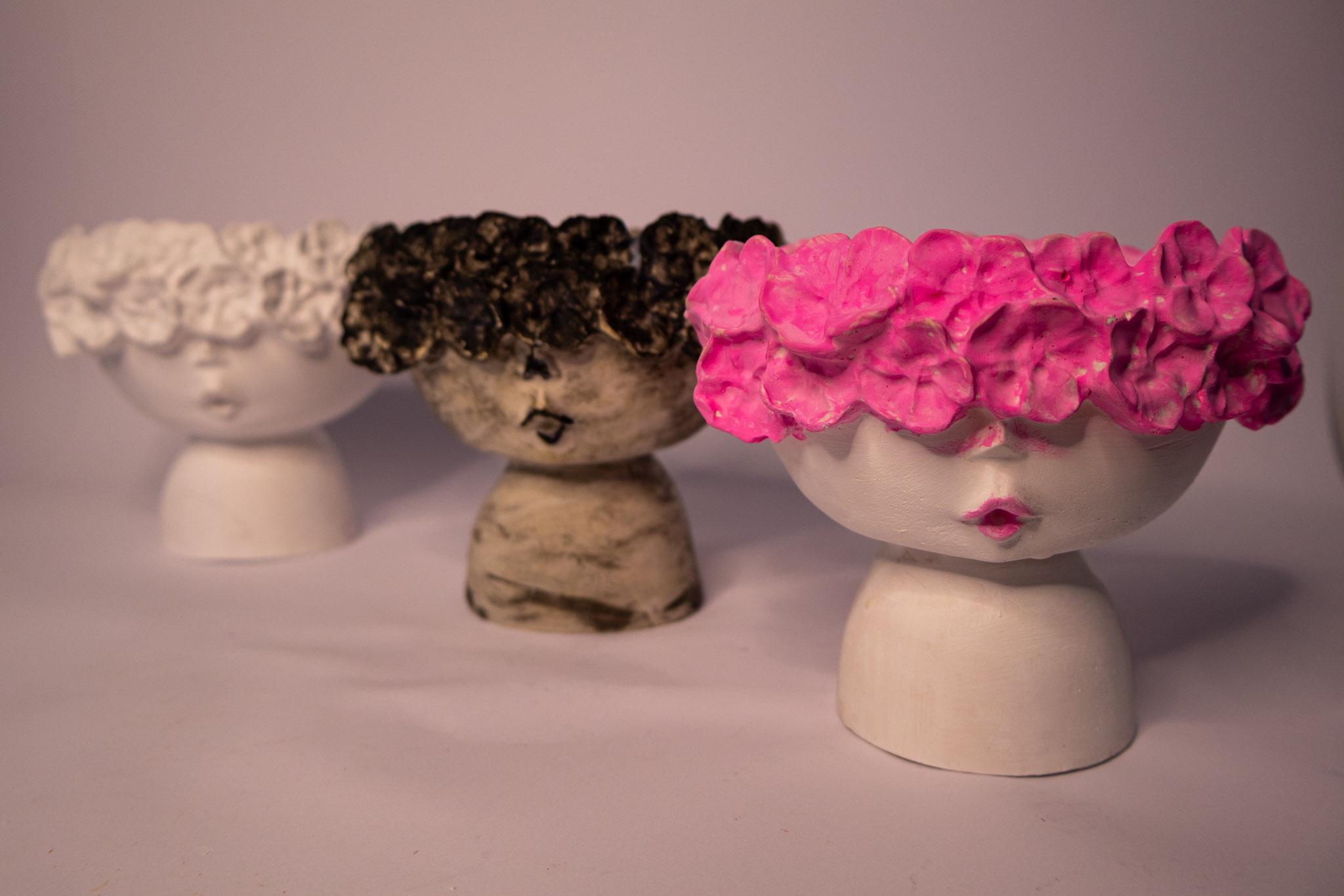 Artistic ceramic candle