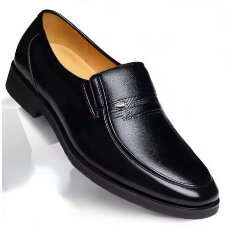 Men's Black Leather Loafers