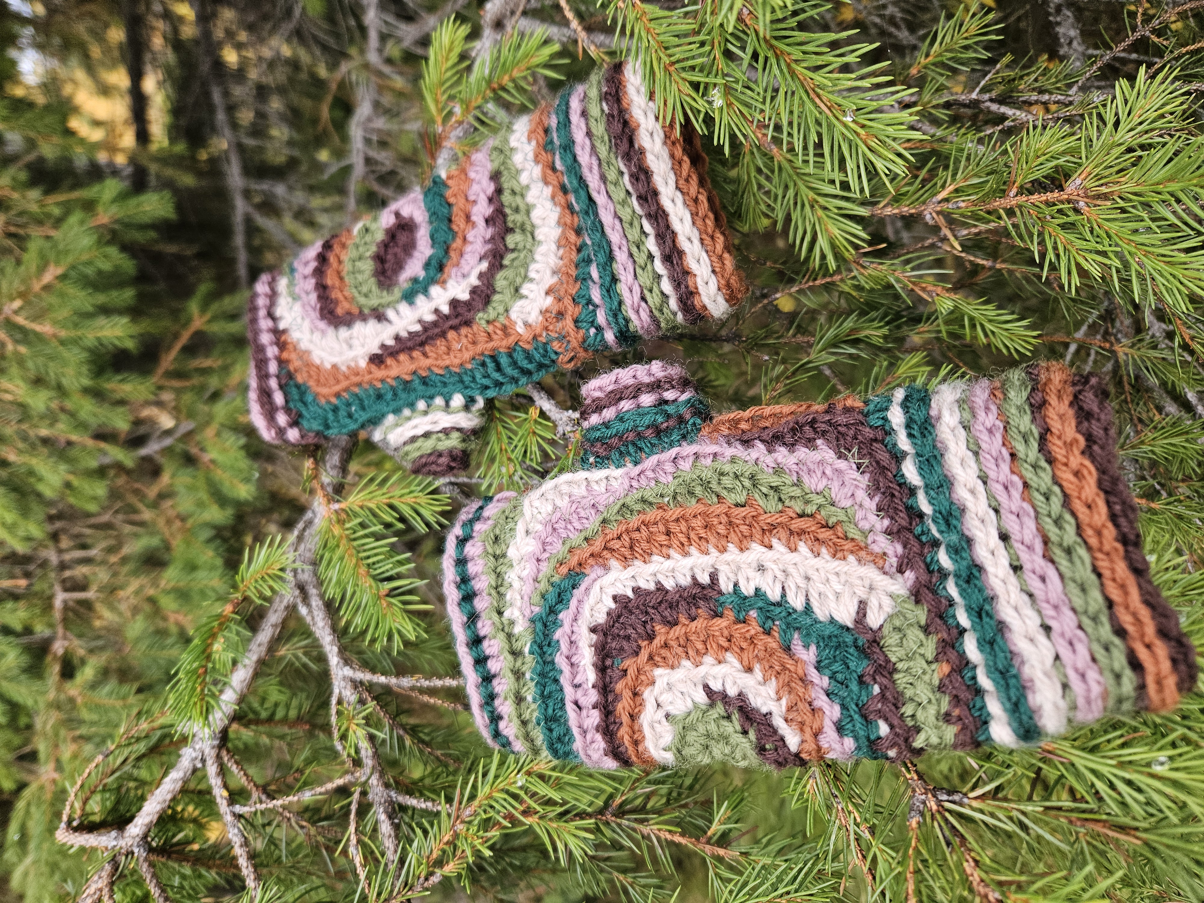 Spiral Fingerless Mittens 