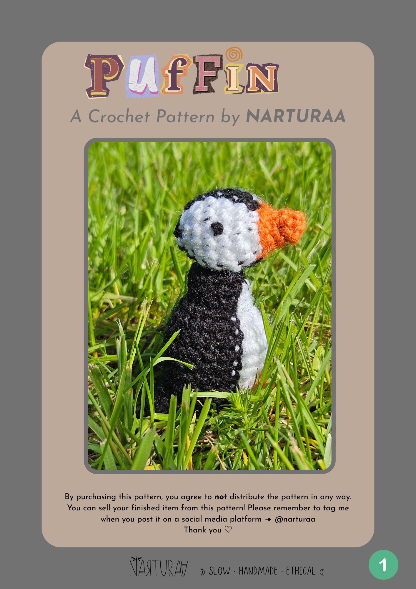 Puffin Crochet PATTERN