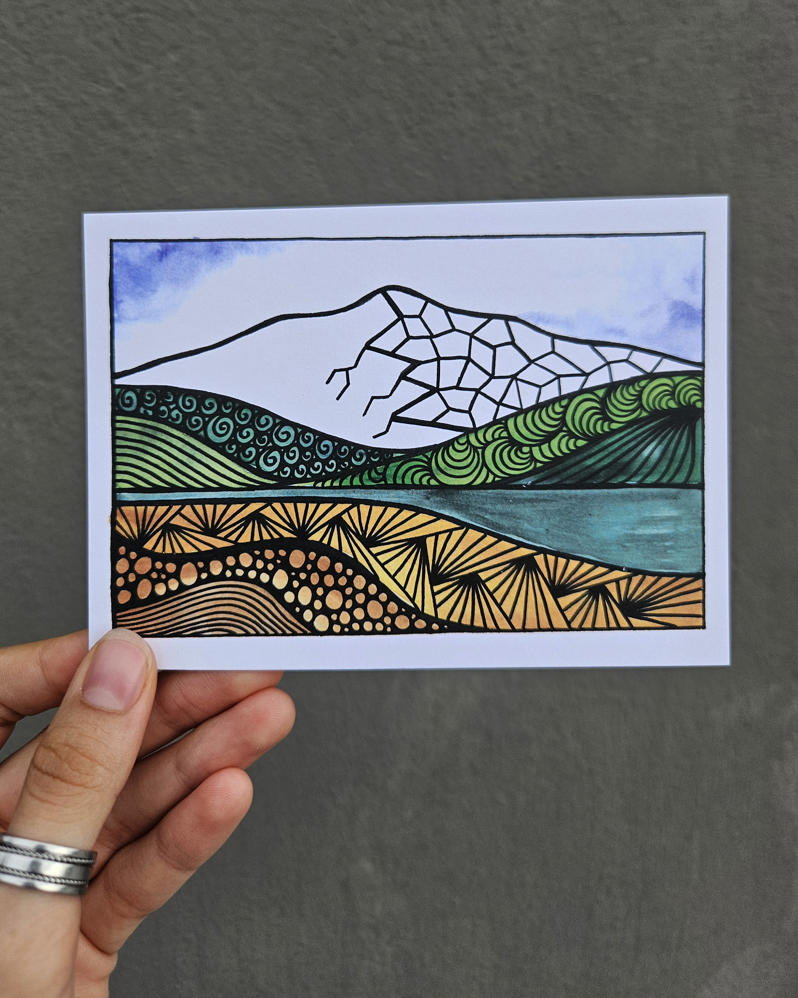 On Top Of The Glacier - Print Postcard