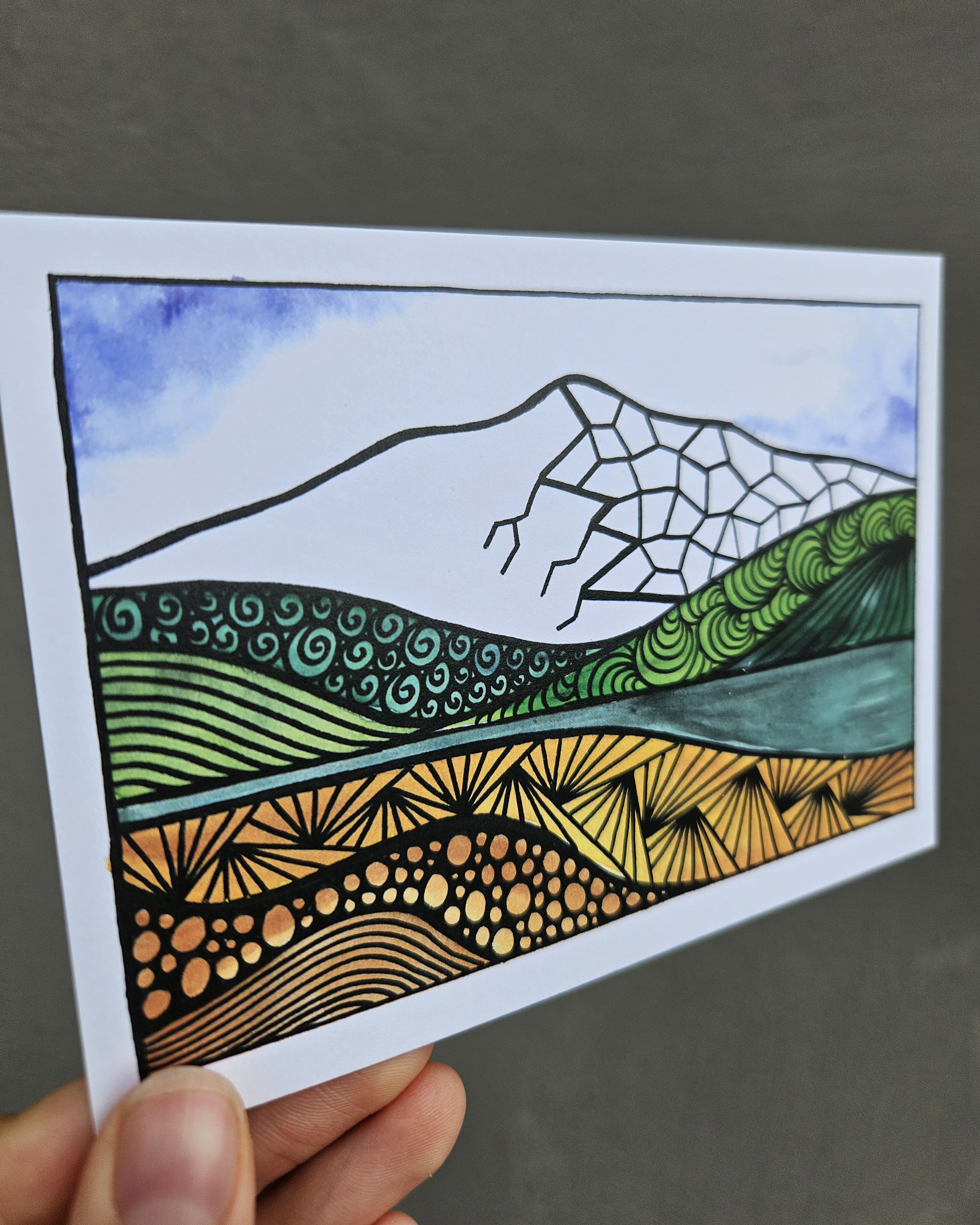 On Top Of The Glacier - Print Postcard