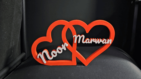 Personalized Hearts Nameplate