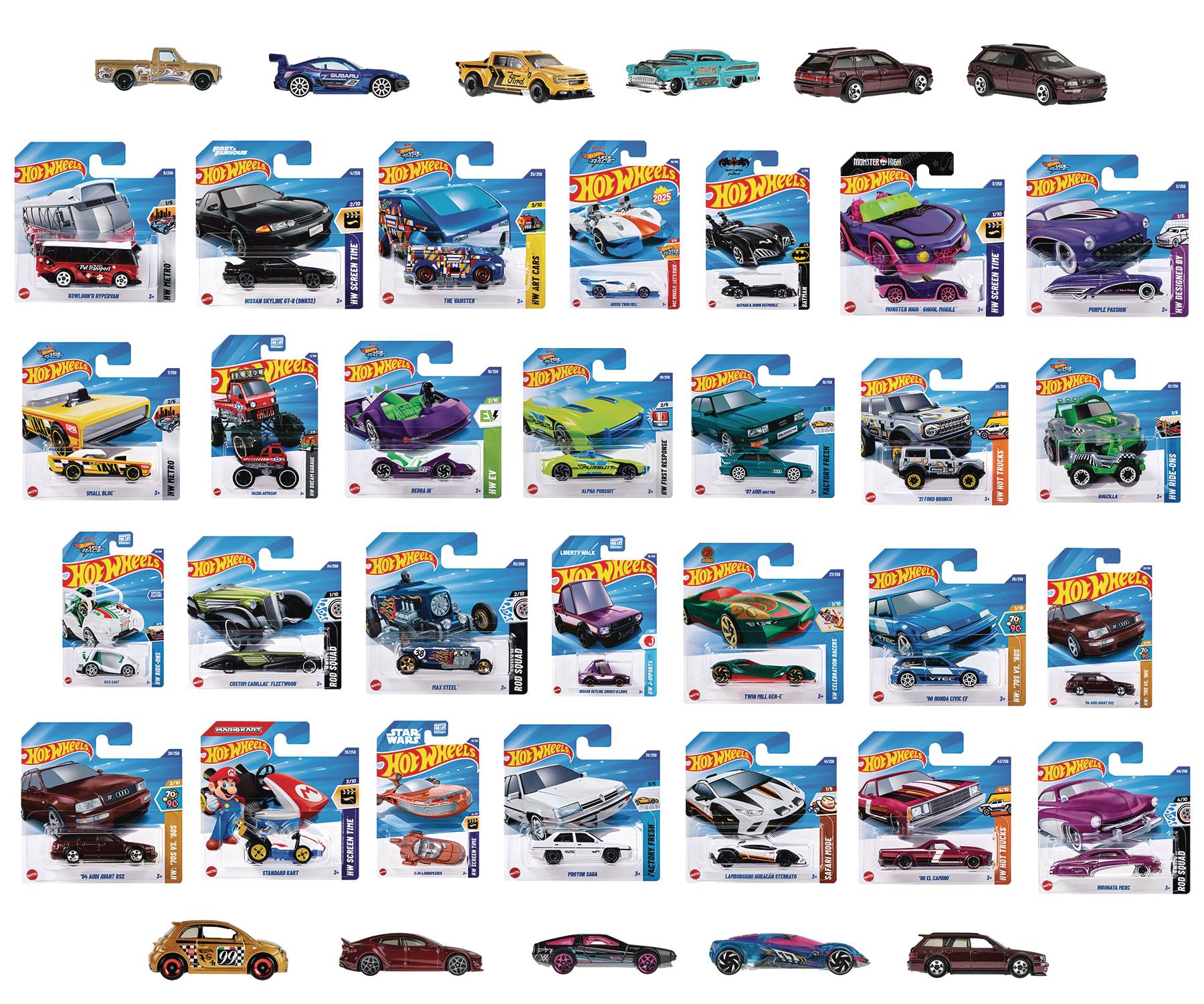Hot Wheels 1/64 maşınlar 2025 seriyası