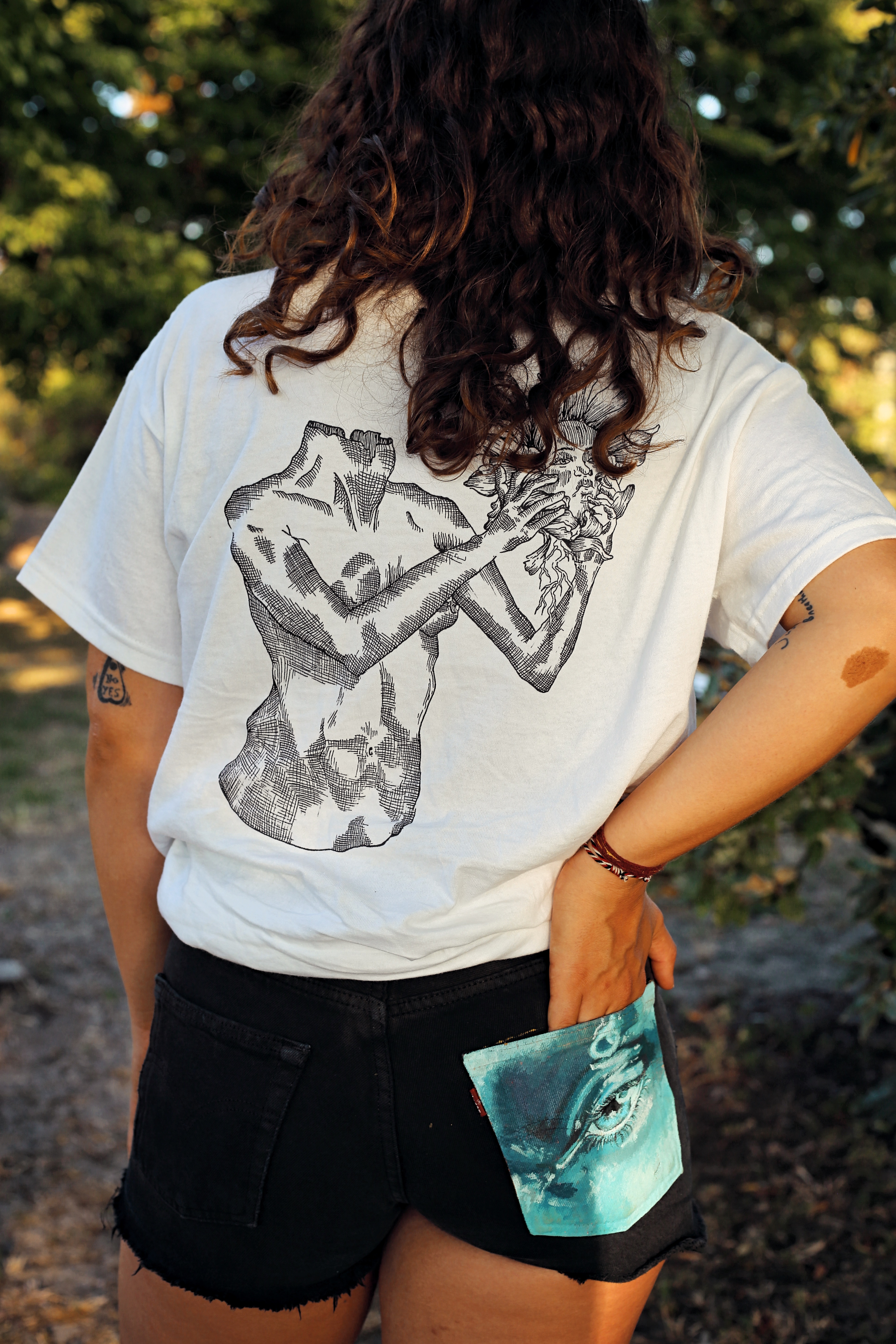 Short Levi’s Custom – Motif Œil Unique (Peint à la main)