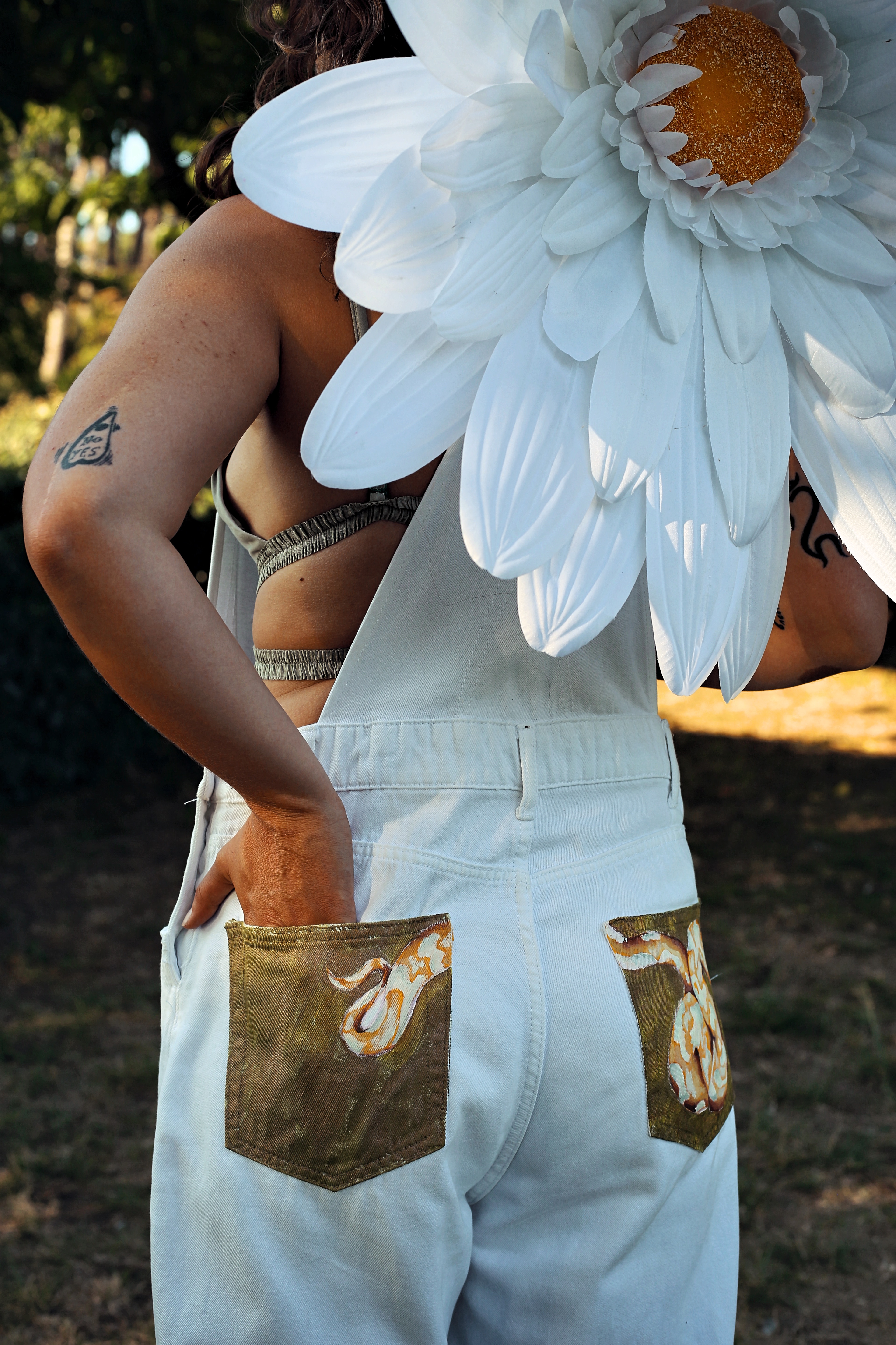 Salopette - Serpent (Peint à la main)