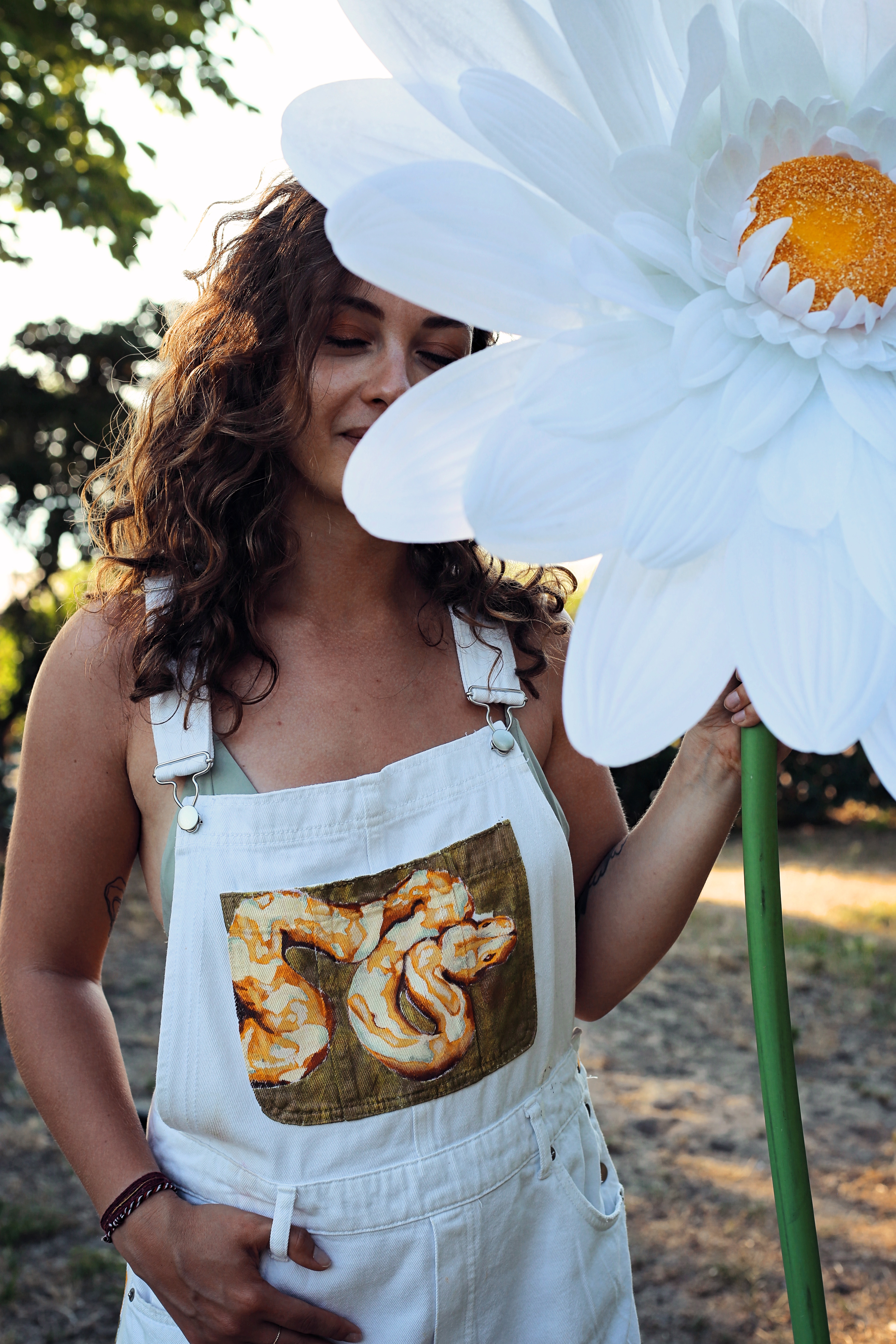 Salopette - Serpent (Peint à la main)