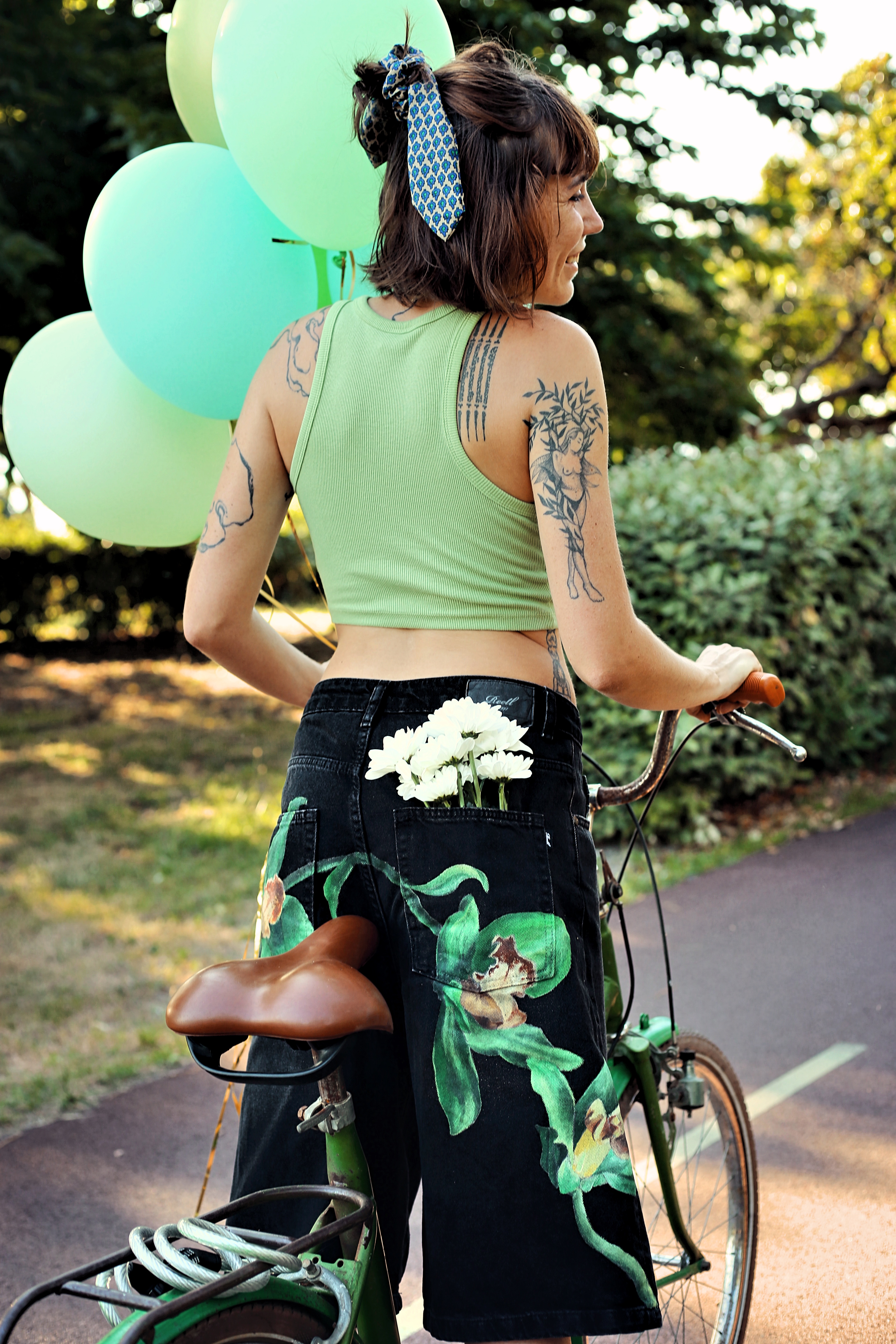 Short REEL - Floral (Peint à la main)