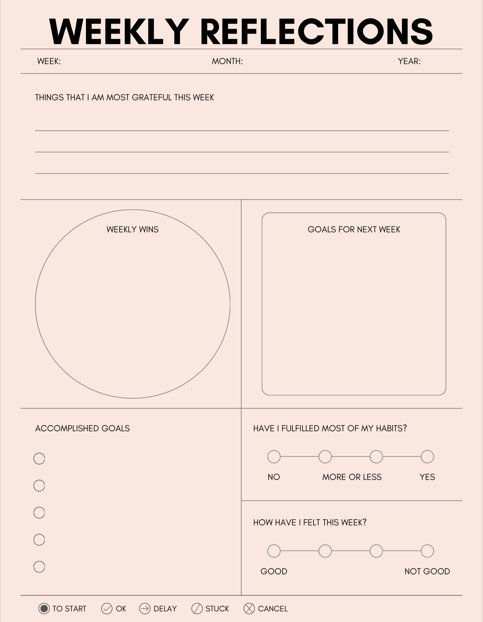 Ultimate Digital Planner | Goal-Setting, Habit Tracking & Weekly Reflections