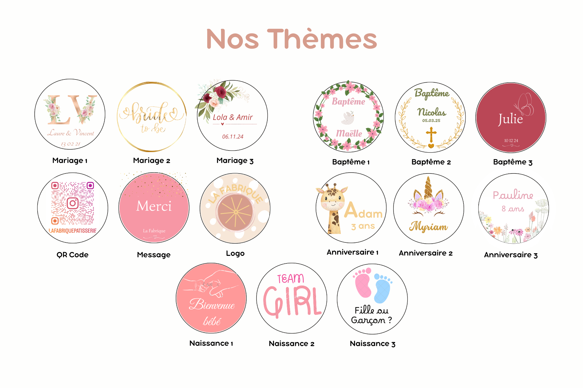 Sucettes Personnalisées (x10)