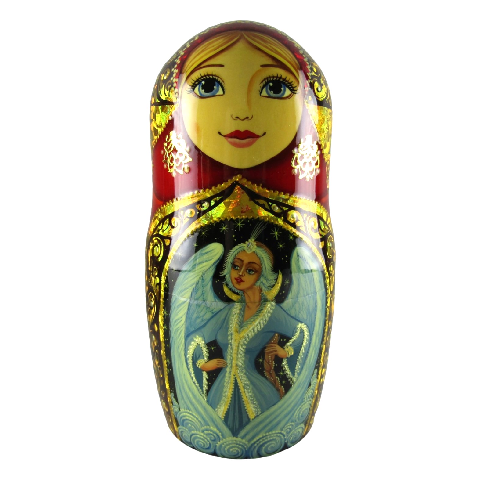 Nesting Doll 10" 10 Piece, Folk-art Fairytale Hand Made Set Russian Matryoshka