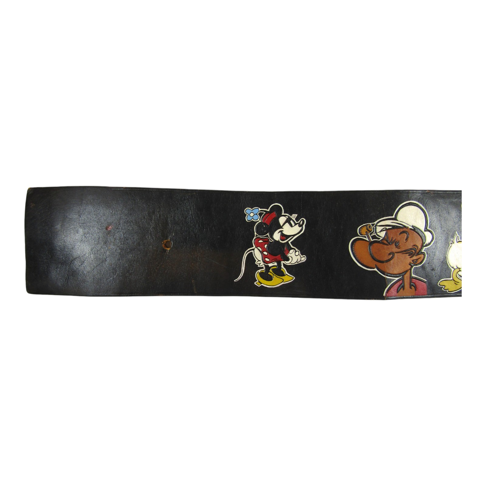 1950's Hand Crafted Disney Animation Character Belt 42" x 7" Leather