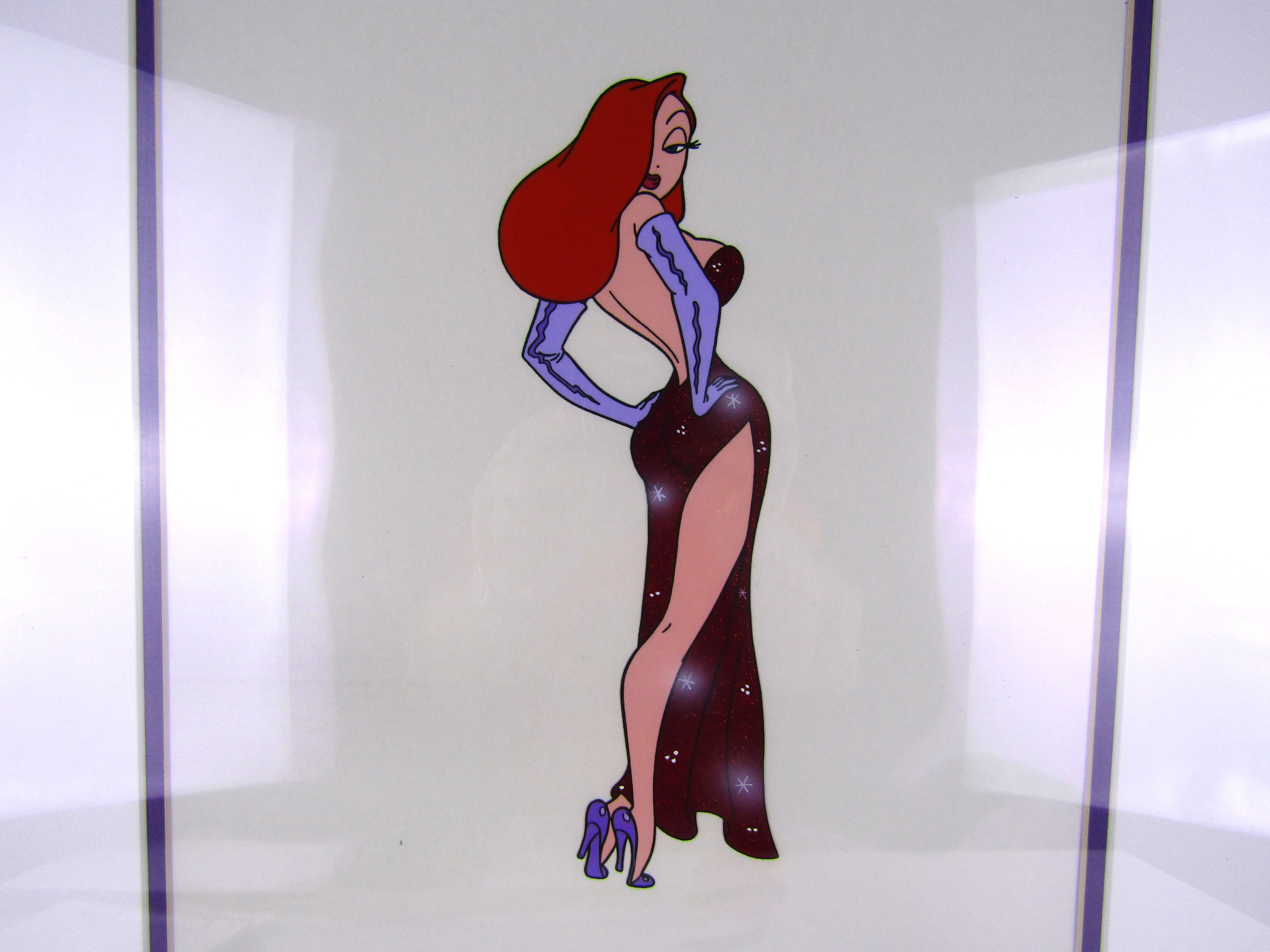 Jessica Rabbit Art Cel, Disney Creator Hand Made 20" x 16" Framed OOAK
