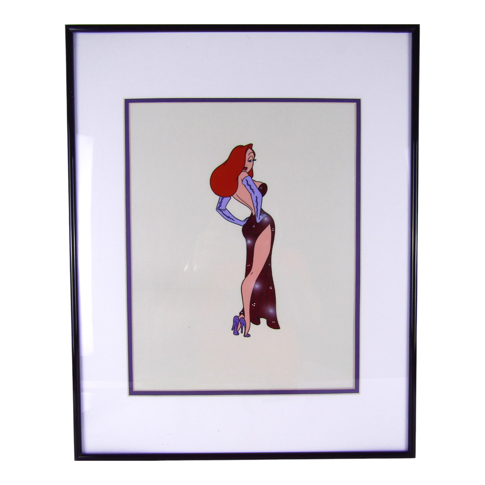 Jessica Rabbit Art Cel, Disney Creator Hand Made 20" x 16" Framed OOAK