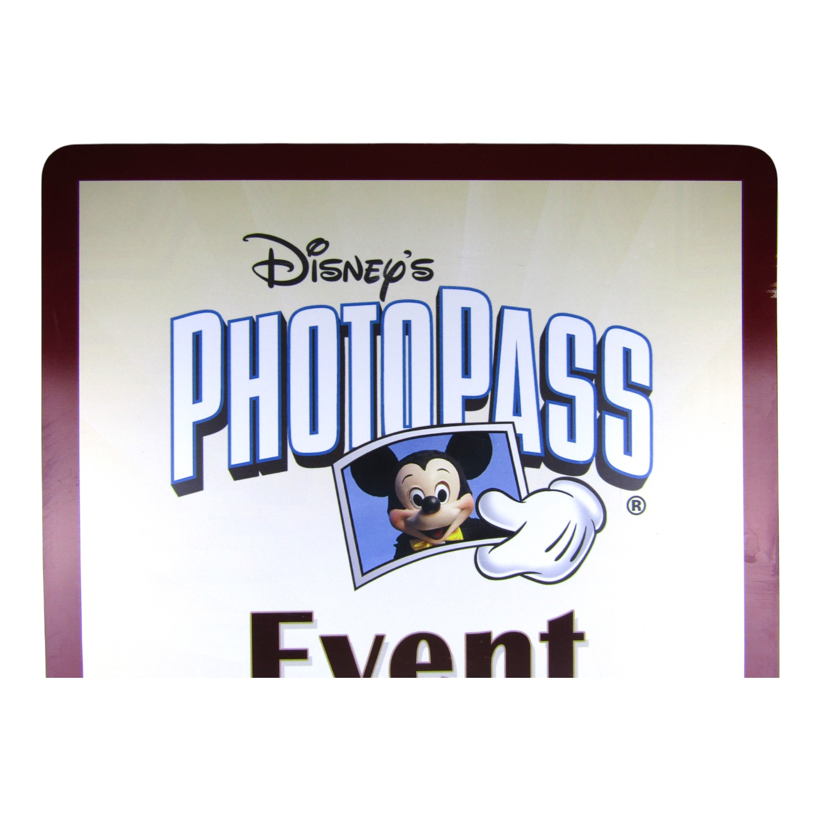 Magic Kingdom Park Used Disney PhotoPass Event Photo Location Poster Display 24" x 20"