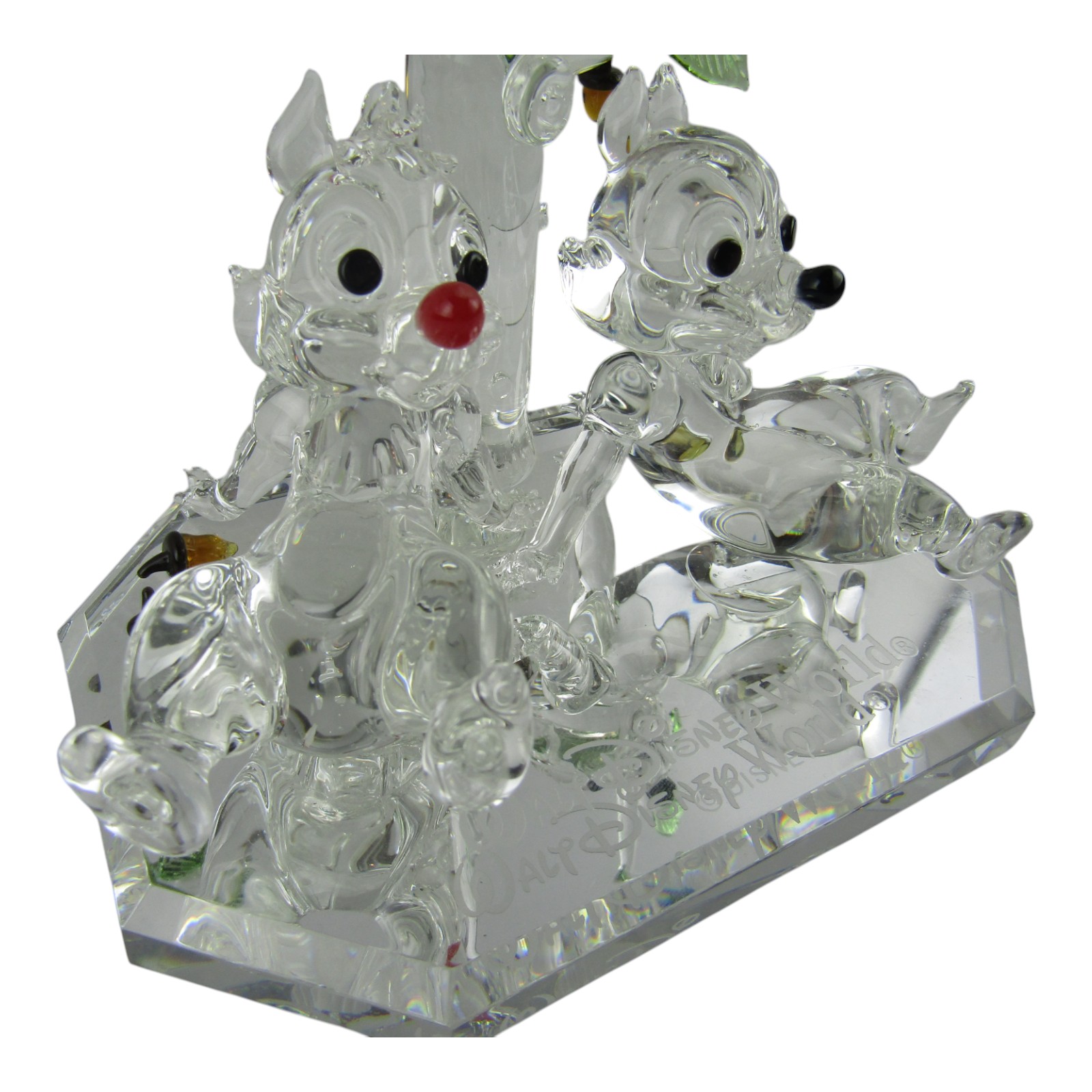 Limited Edition Arribas Brothers Chip and Dale Large Crystal and Hand Blown Glass Figurine 6" x 5.5"