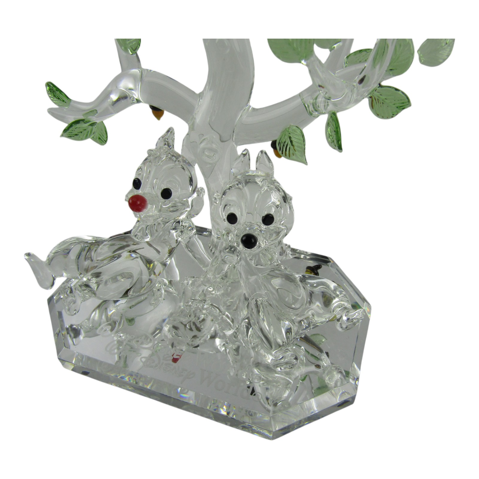Limited Edition Arribas Brothers Chip and Dale Large Crystal and Hand Blown Glass Figurine 6" x 5.5"