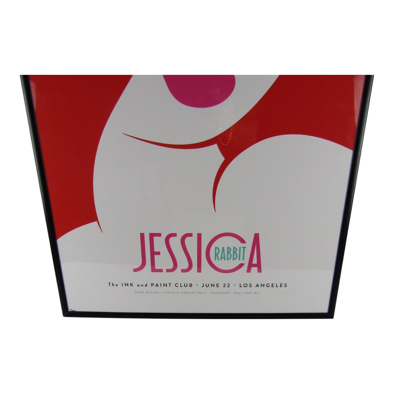 Jessica Rabbit Poster, 24" x 18" Limited Edition 61/250 Silk Screen, Michael De Pippo COA