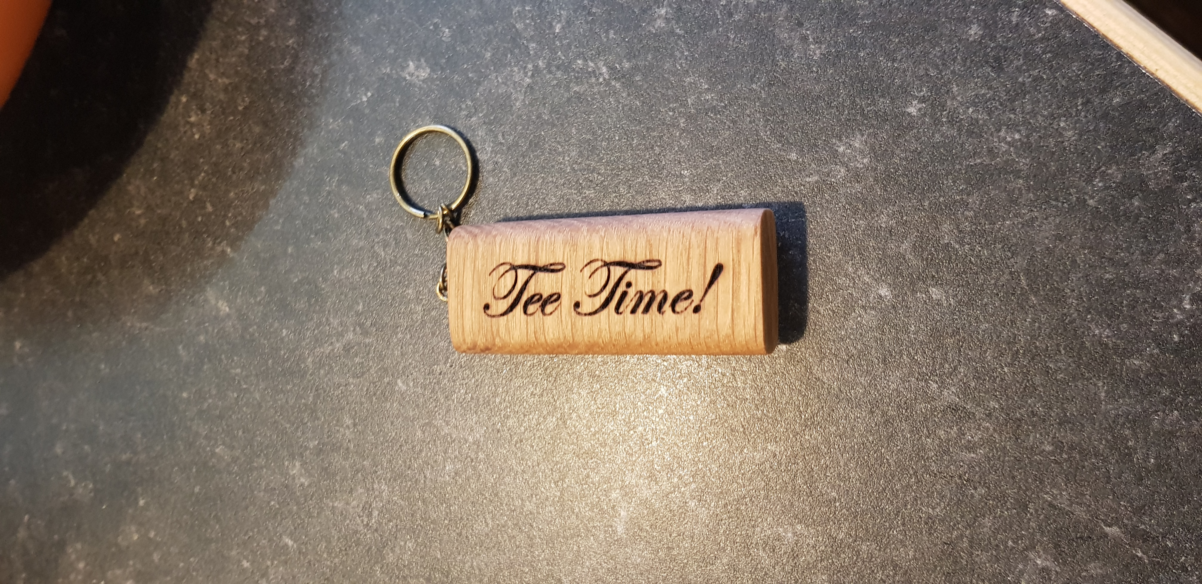 Solid Oak Keyring