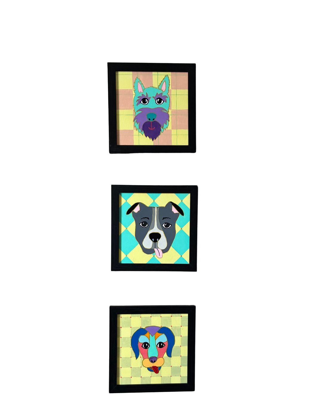 3 Dog Paintings