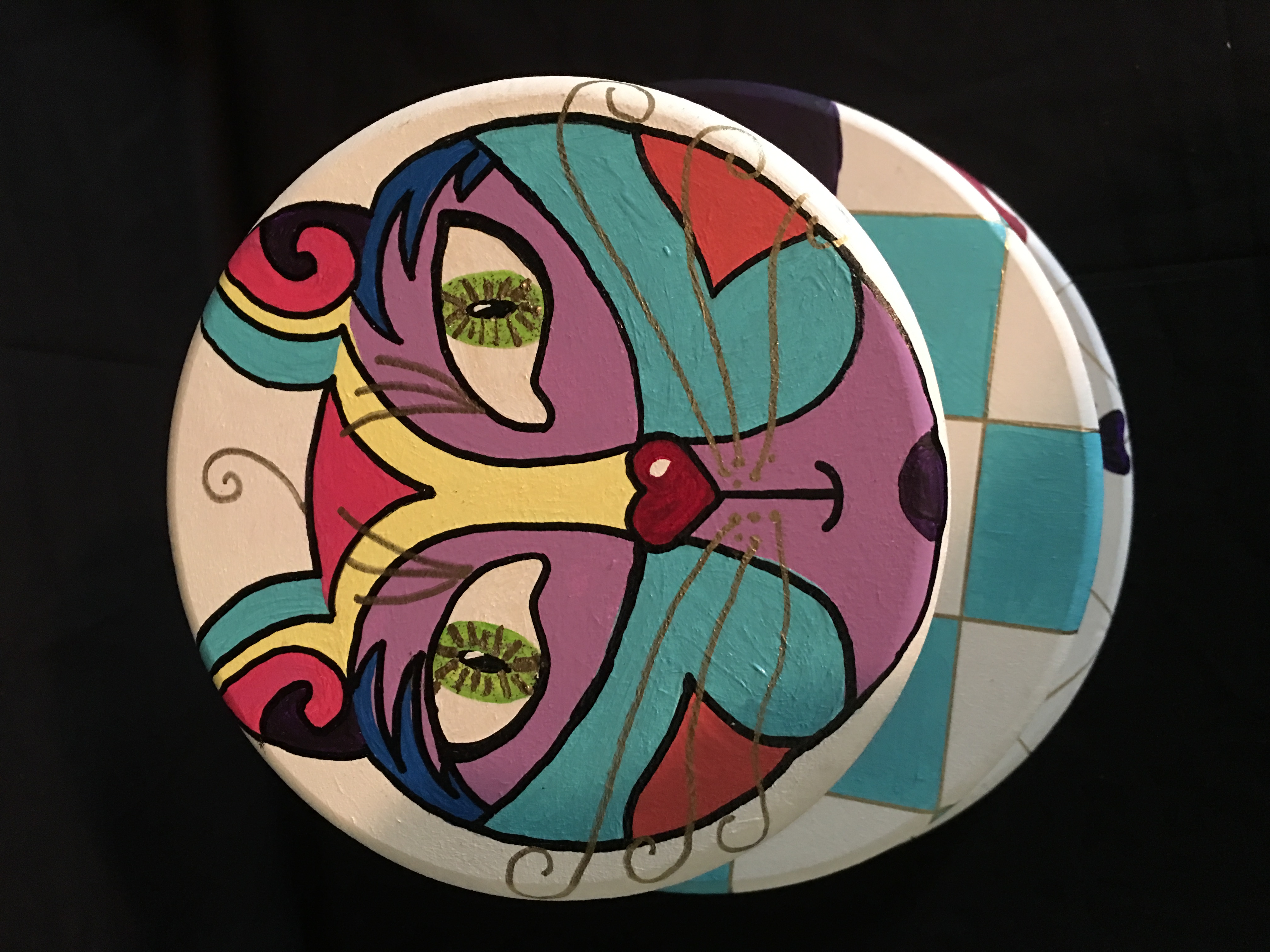 Colorful Cat3 tier revolving tray