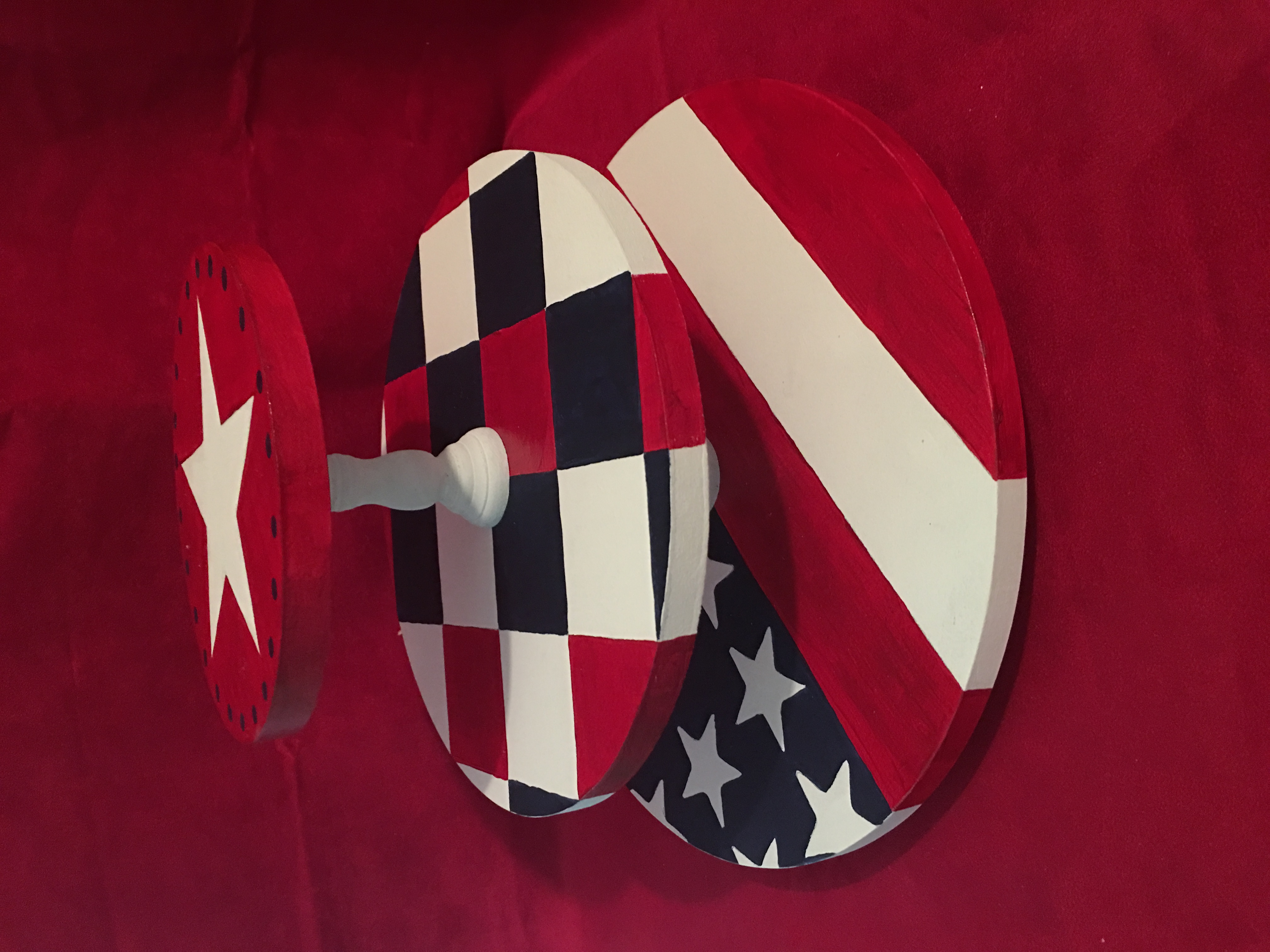 Stars and Stripes 3 tier revolving tray