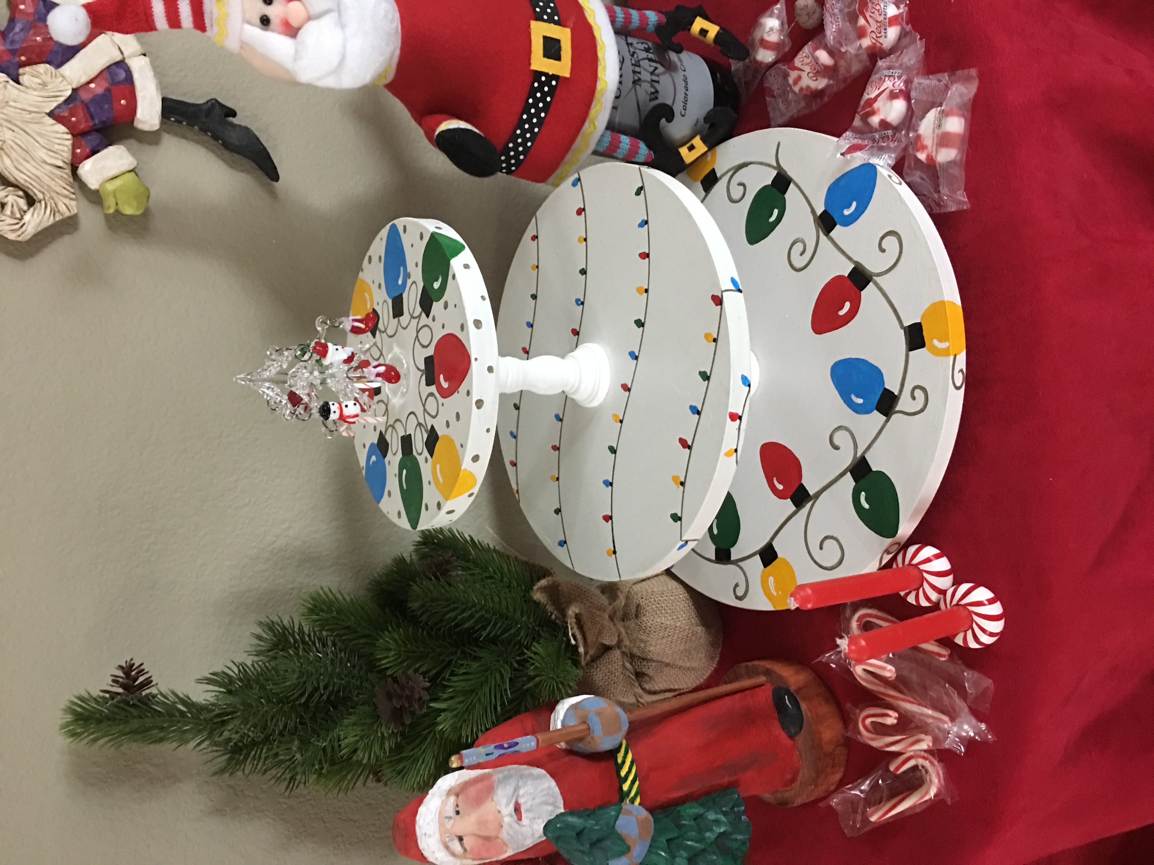 Christmas Lights 3 tier revolving tray