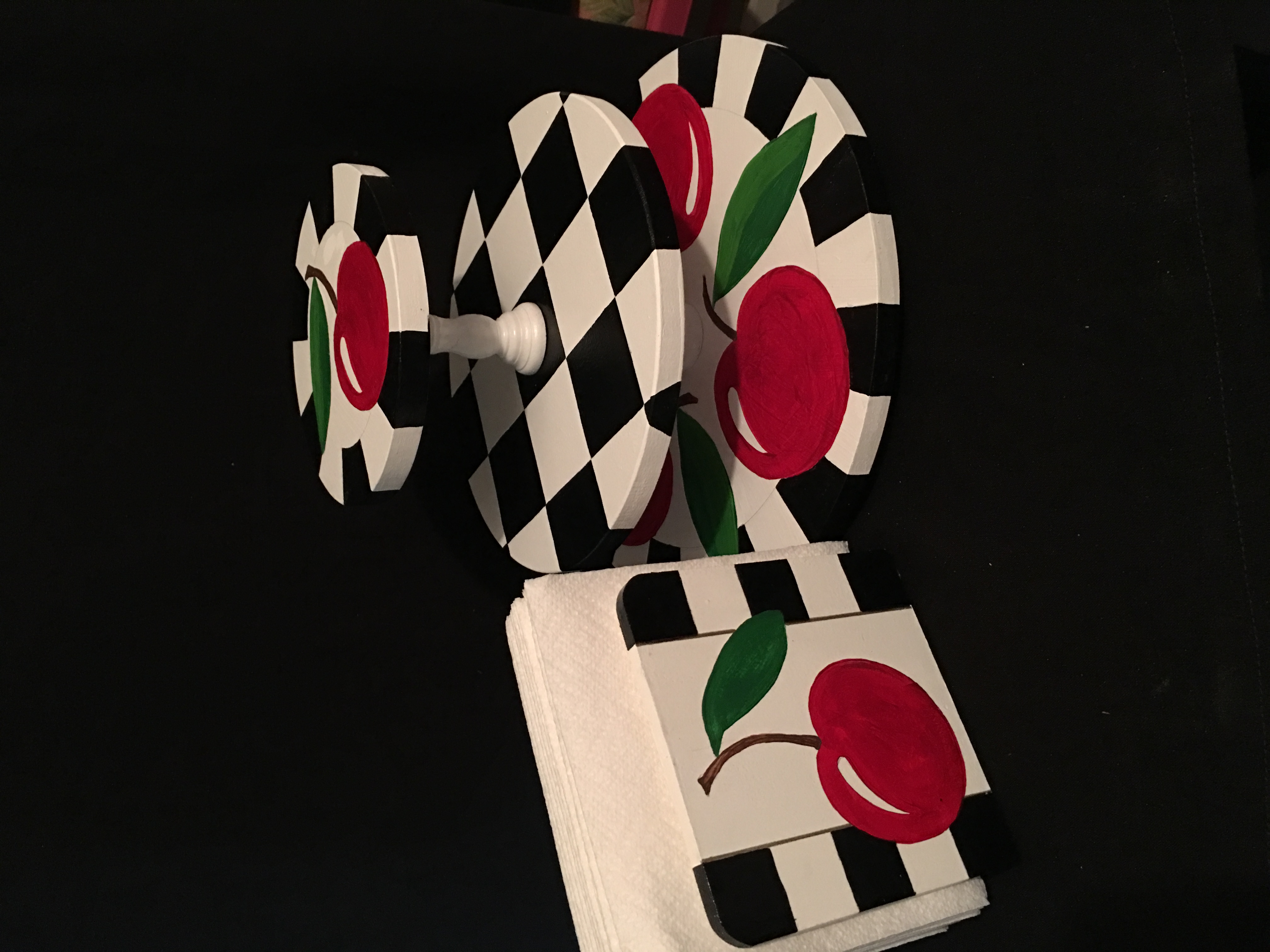 Cherries, 3 tier revolving tray