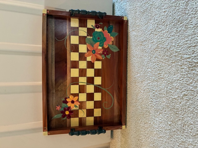 Hand Painted Wooden Serving Tray