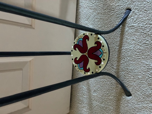 Hand-Painted Metal Stand