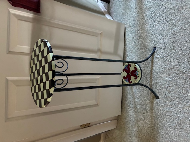 Hand-Painted Metal Stand