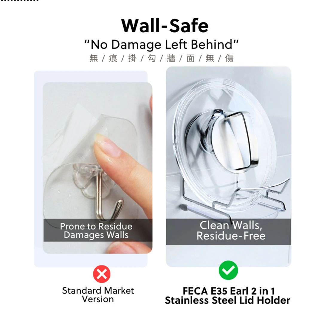 FECA E35 Earl 2 in 1 Stainless Steel Lid Holder