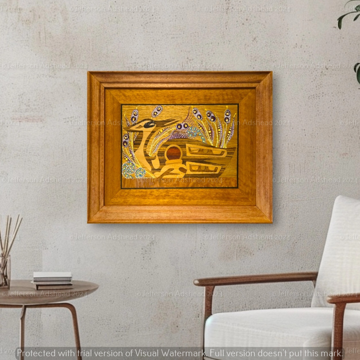 Small Size Wooden Framed Art